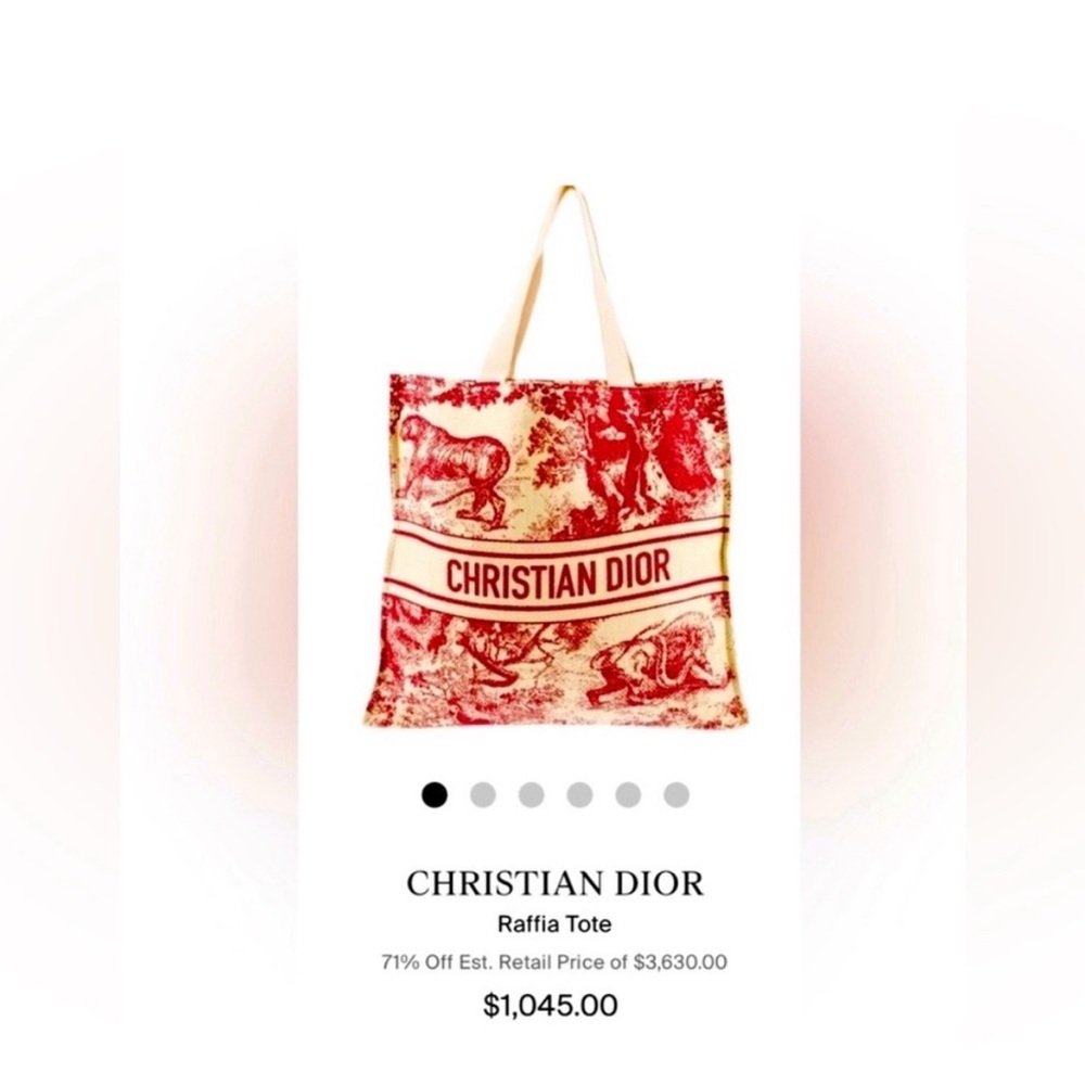 Christian Dior Dioriviera Raffia ❤️ Limited Edition 
Shopping Tote - Picture 7 of 14